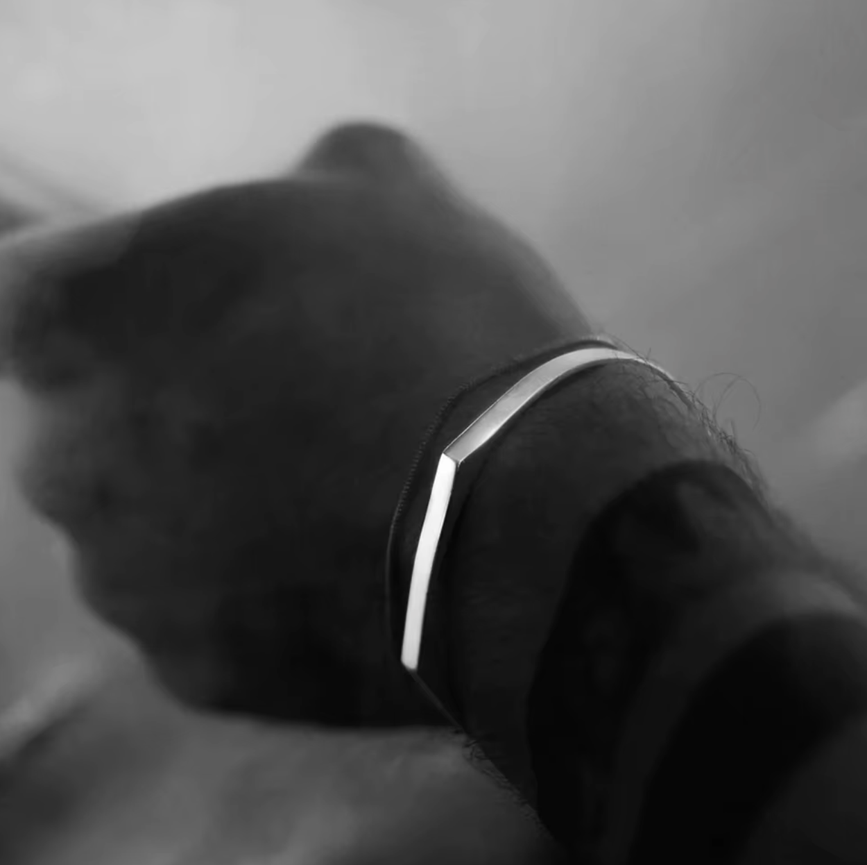 BRACELET MANCHETTE HEPTAGONE POLI