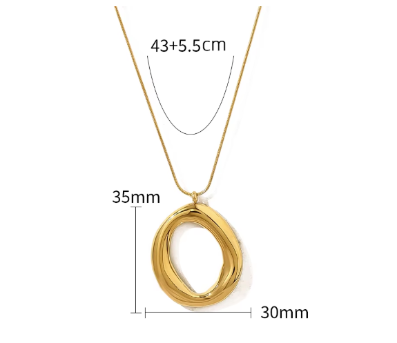 Collier à Pendentif Ovale