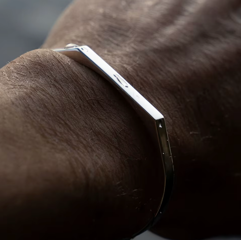 BRACELET MANCHETTE HEPTAGONE POLI