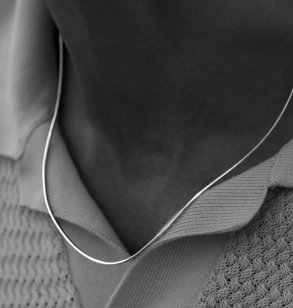 COLLIER CHAÎNE SERPENT EN ARGENT